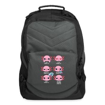 Axolotl And Bubble Tea - Computer Backpack - charcoal - Front