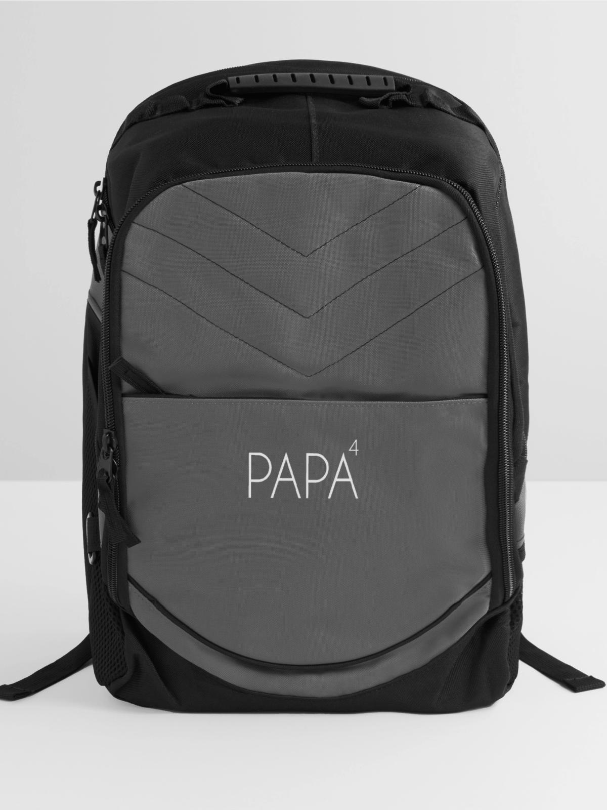 papa of 4 - Computer Backpack - charcoal - Front