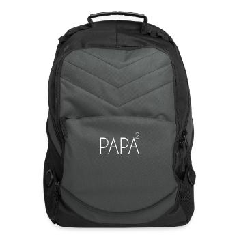 papa of 2 - Computer Backpack - charcoal - Front
