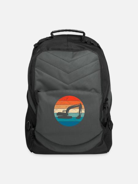 Vintage Excavator - Computer Backpack - charcoal