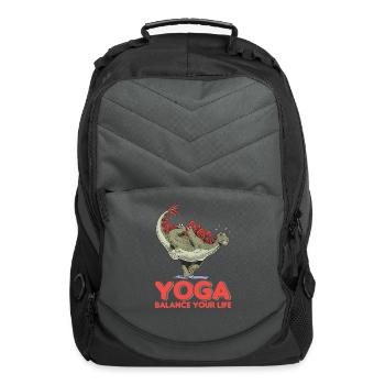 Yogi Yogini Health Meditation Outfits Girls Women - Computer Backpack - charcoal - Front