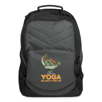 Yogi Yogini Health Meditation Outfits Girls Women - Computer Backpack - charcoal - Front