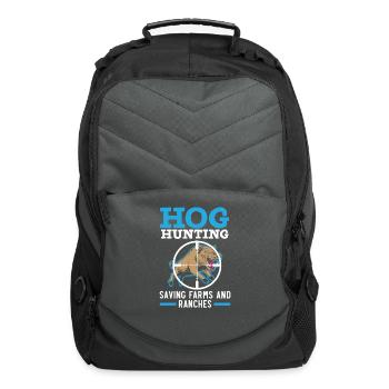 Hog Hunting Saving Farms And Ranches Boar Hunter H - Computer Backpack - charcoal - Front