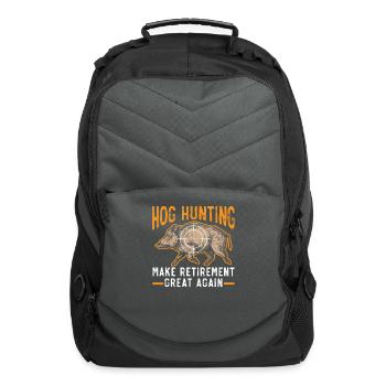 Hog Hunting Make Retirement Great Again Boar Hunte - Computer Backpack - charcoal - Front