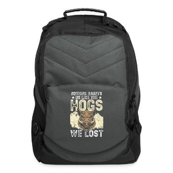 Nothing Haunts Us Like The Hogs We Lost Hog Huntin - Computer Backpack - charcoal - Front