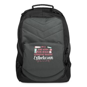 Cute Licensed Esthetician Skincare - Computer Backpack - charcoal - Front