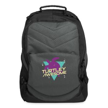 Sea Turtle Tortoise Pun Turtley - Computer Backpack - charcoal - Front