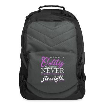 Ulcerative Colitis Warriors Never Underestimate - Computer Backpack - charcoal - Front
