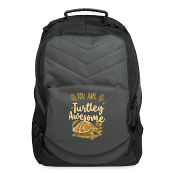 Sea Turtle Tortoise Pun You Are - Computer Backpack - charcoal - Front