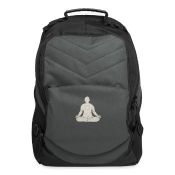 Kundalini Ashtanga Hatha Asanas Yogi Yoga - Computer Backpack - charcoal - Front