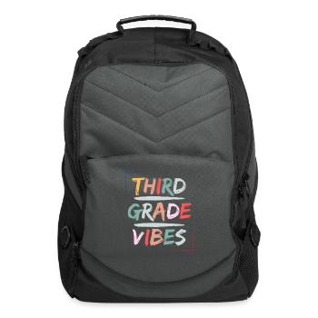 Third Grade Vibes 3rd Grade Retro - Computer Backpack - charcoal - Front
