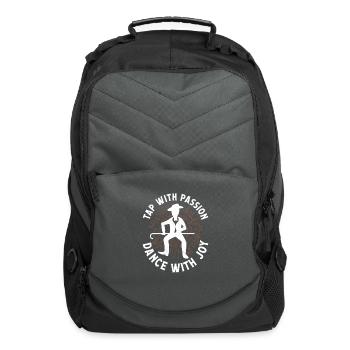Tap With Passion Dance With Joy Tap Dance Tap Danc - Computer Backpack - charcoal - Front