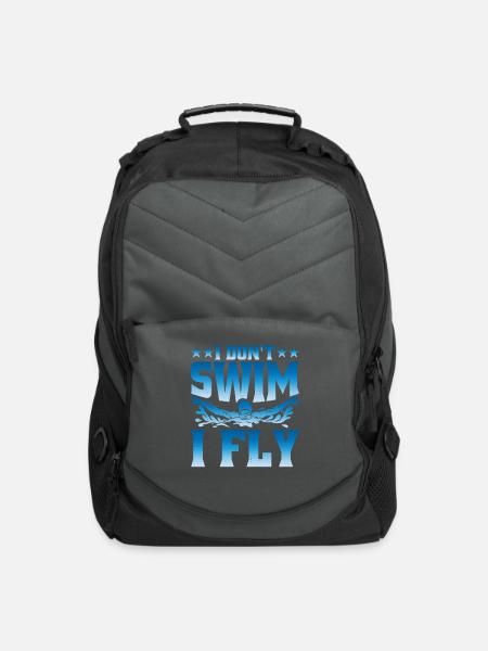 I Don't Swim I Fly - Computer Backpack - charcoal