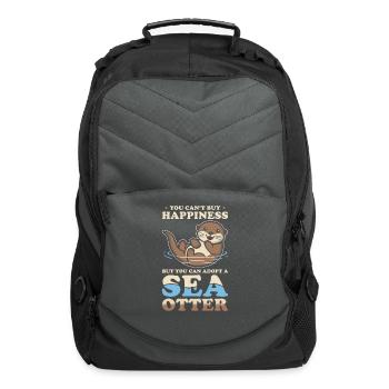 Sea Otter Lover Pun Funny - Computer Backpack - charcoal - Front