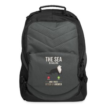 Sea Otter Lover Pun Funny - Computer Backpack - charcoal - Front