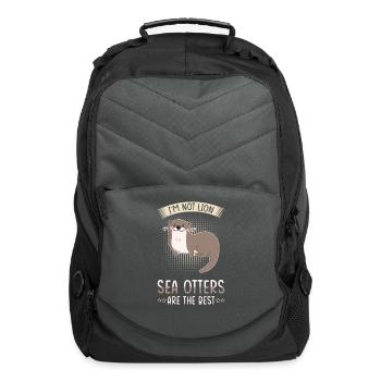 Sea Otter Lover Pun Funny - Computer Backpack - charcoal - Front
