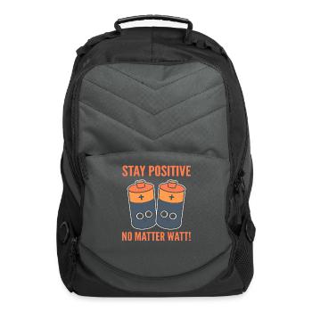 Optimistic Sayings Lineman - Computer Backpack - charcoal - Front