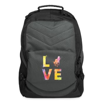 Horse Love - Computer Backpack - charcoal - Front