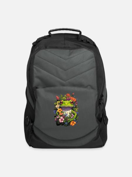 Aesthetic frog frogs for a Frog lover - Computer Backpack - charcoal