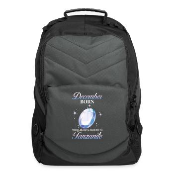 Birthstone December Tanzanite - Computer Backpack - charcoal - Front