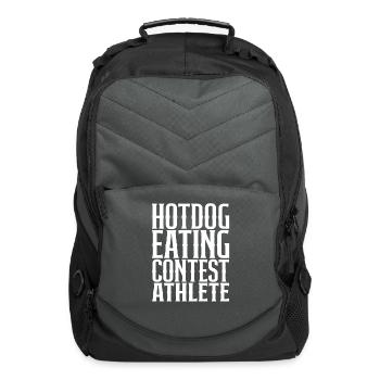 Hotdog Eating Contest Athlete - Computer Backpack - charcoal - Front