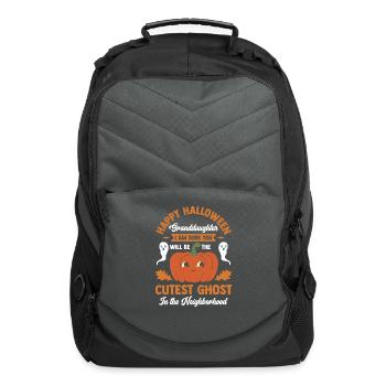 Happy Halloween Granddaughter Custe Ghost Pumpkin - Computer Backpack - charcoal - Front