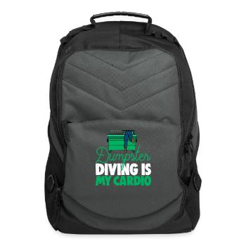 Dumpster Diving Is My Cardio - Computer Backpack - charcoal - Front