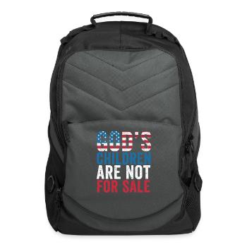 God's Children Are Not For Sale Christian Children - Computer Backpack - charcoal - Front