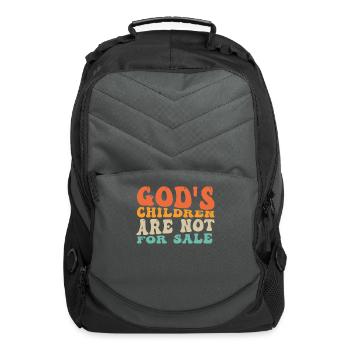 God's Children Are Not For Sale Christian Children - Computer Backpack - charcoal - Front