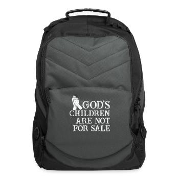 God's Children Are Not For Sale Christian Children - Computer Backpack - charcoal - Front