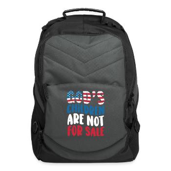 God's Children Are Not For Sale Christian Children - Computer Backpack - charcoal - Front