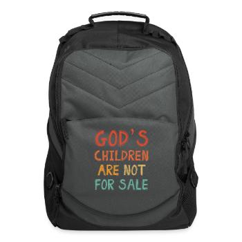 God's Children Are Not For Sale Christian Children - Computer Backpack - charcoal - Front
