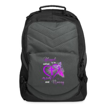 Blessed To Be Called Mom And Nanny - Computer Backpack - charcoal - Front