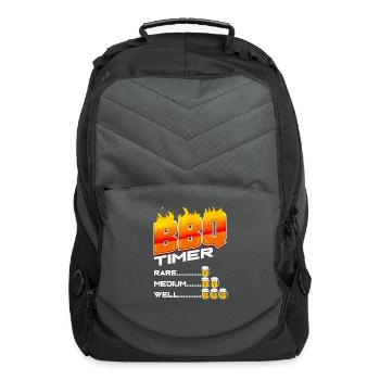 BBQ Timer Funny Gift for Barbecue Master Barbecue - Computer Backpack - charcoal - Front