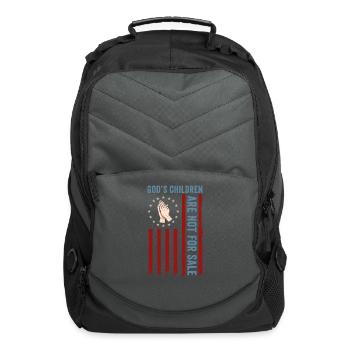 God's Children Are Not For Sale Christian Children - Computer Backpack - charcoal - Front