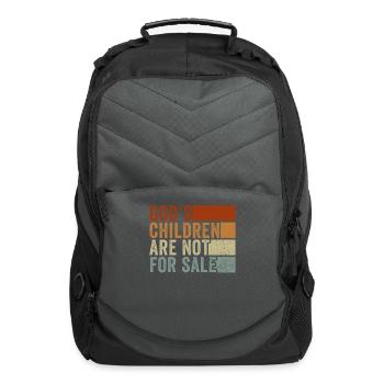 God's Children Are Not For Sale Christian Children - Computer Backpack - charcoal - Front