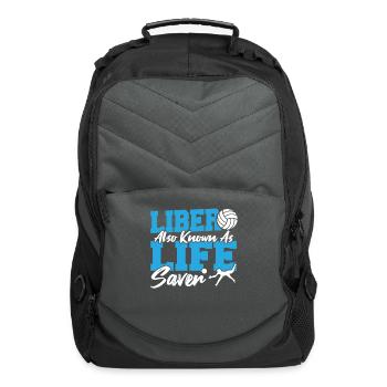 Volley Libero Also Known As Life Saver Volleyball - Computer Backpack - charcoal - Front