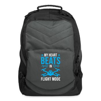 Drone Pilot Design Flight Mode - Computer Backpack - charcoal - Front