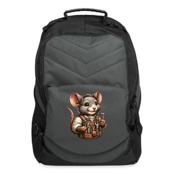 Cute Mouse Craftsman - Computer Backpack - charcoal - Front