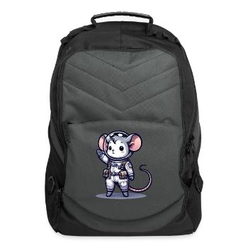 Cute Mouse Astronaut - Computer Backpack - charcoal - Front