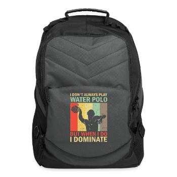 Water Polo Player Retro Water Poloist - Computer Backpack - charcoal - Front