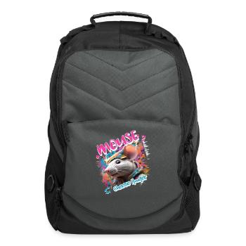Graffiti-inspired portraiture Mouse - Computer Backpack - charcoal - Front