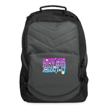 My Tummy Hurts But I'm Being Really - Computer Backpack - charcoal - Front