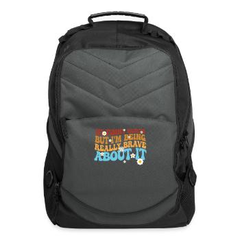 My Tummy Hurts But I'm Being Really - Computer Backpack - charcoal - Front
