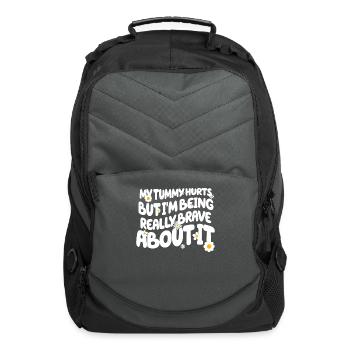 My Tummy Hurts But I'm Being Really - Computer Backpack - charcoal - Front