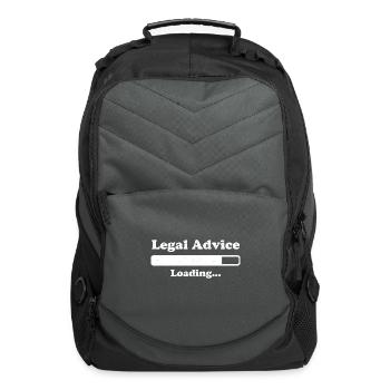 Legal advice loading law school - Computer Backpack - charcoal - Front