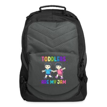 Toddlers Are My Jam Nanny - Computer Backpack - charcoal - Front