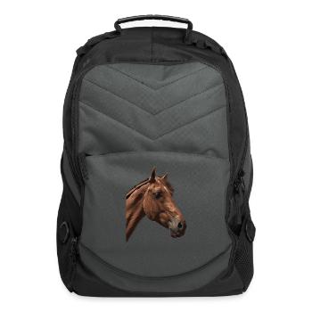Horse - Computer Backpack - charcoal - Front