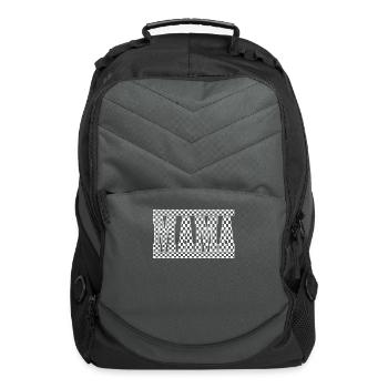 Funny Checkered Black and White Mama Race Women - Computer Backpack - charcoal - Front