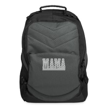 Checkered MAMA Chess Racing Mom Race - Computer Backpack - charcoal - Front